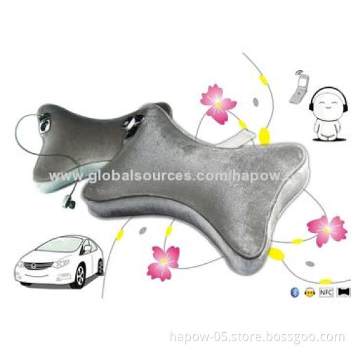 Bluetooth headphones car kit pillow with handsfree, speaker and cigarette lighter